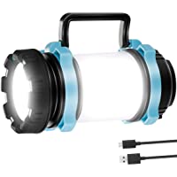 VINTONEY Linterna LED recargable para camping- 4000 mAh- linterna LED CREE de 1000 lúmenes- impermeable al aire libre…